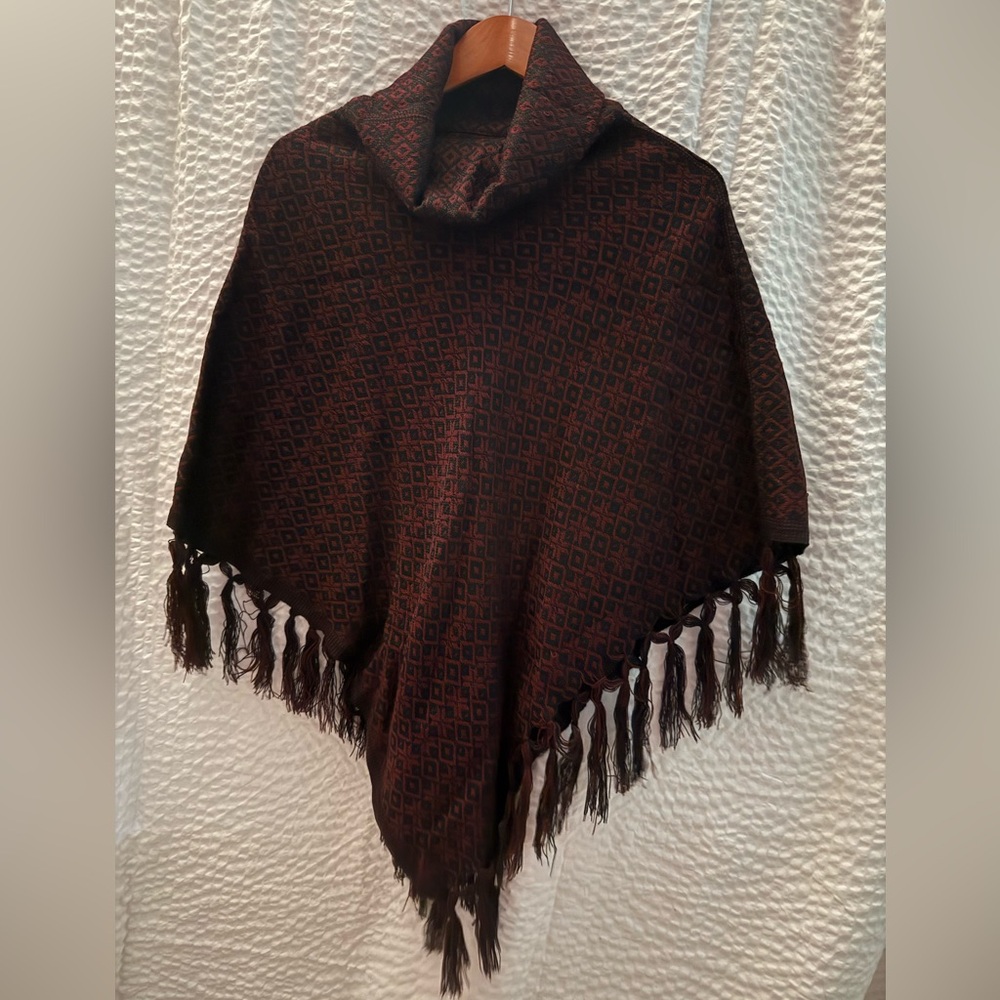 Authentic Artisan Poncho from Oaxaca, Mexico